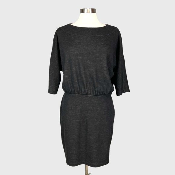 Worth Petite Gray Wool Blend Dolman Sleeve Sweater Dress size Large - Picture 1 of 11